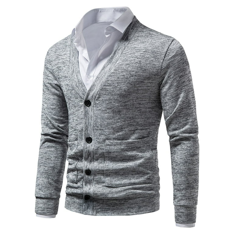 Mens thin top knit cardigan
