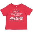 thumbnail image 3 of Inktastic Yeah My Great Grandson is Pretty Awesome Boys or Girls Toddler T-Shirt, 3 of 5