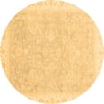 thumbnail image 1 of Ahgly Company Indoor Round Oriental Brown Traditional Area Rugs, 4' Round, 1 of 1