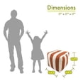thumbnail image 2 of Burnt Orange Vertical Stripe Small Cube, 2 of 5