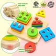 SAYLITA Educational Toy Toddler Toy for 2 3 4+ Years Old Boy Girl Wooden Puzzle Shape Sorter