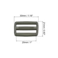 thumbnail image 2 of Unique Bargains Dark Green Tri-Glide Slide Buckles Webbing Strap Fastener (100 Pack), 2 of 5