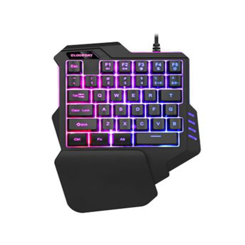 HAHAP K13 One-Handed Gaming Keyboard LED Backlit Portable Mini Wired Game Keypad for LOL/PUBG/Fortnite/Wow/Dota/OW 