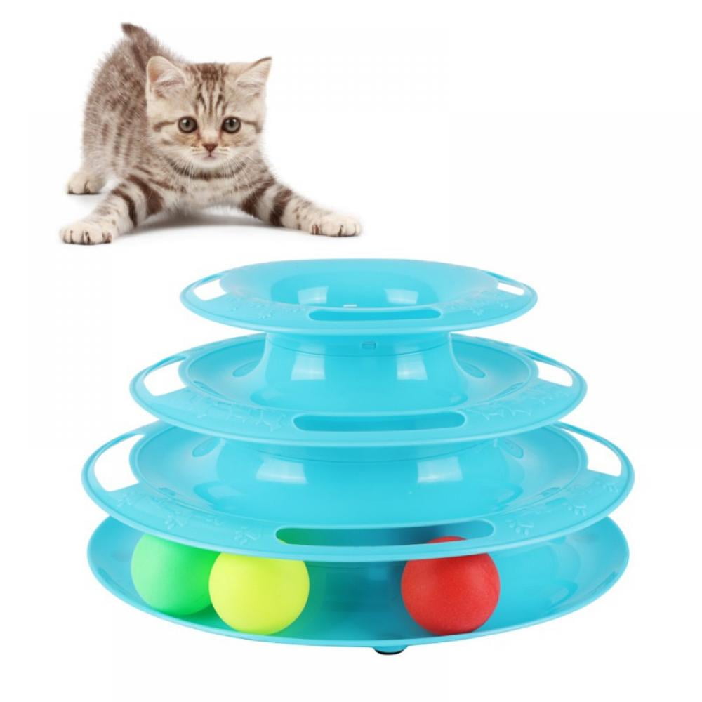 Fun Cat Game Petstages Tower of Tracks Ball and Track Interactive Toy for Cats 