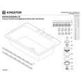 thumbnail image 3 of Kingston Brass KGCKUS332297 Towne 33-Inch Cast Iron Single Bowl Undermount Kitchen Sink (4-Hole) with Strainer in White/Brushed Brass, 3 of 4