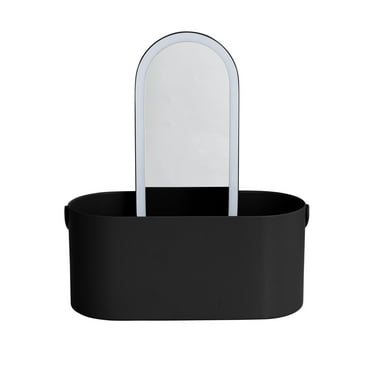 Thinkspace Beauty Storage Organizer with LED Mirror, Black