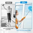 thumbnail image 5 of Ceiling Fan Cleaner Duster Reusable Microfiber Removable Duster with Extension Pole Adjusts 12 to 71 Inch for Cleaning Walls Bookshelves Furniture Door Window Top (Blue), 5 of 7