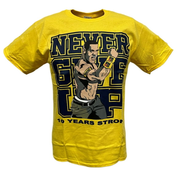 John Cena Yellow Ten Years Strong Kids T-shirt Boys YM