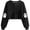 Black women holiday crop top a1, variant on Women's Halloween Round Neck Long Sleeve Crop Top Cute Goth Graphic Casual Pullover Tops Fall Winter Fashion Tunic Blouses, Orange S