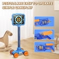 thumbnail image 4 of Juguetes multifuncionales 3 en 1 para niños, base extraíble y pistola de espuma con objetivo de tiro, aro y pelota de baloncesto, juego de lanzamiento de aros, juguetes de cumpleaños/Navidad para, 4 of 8