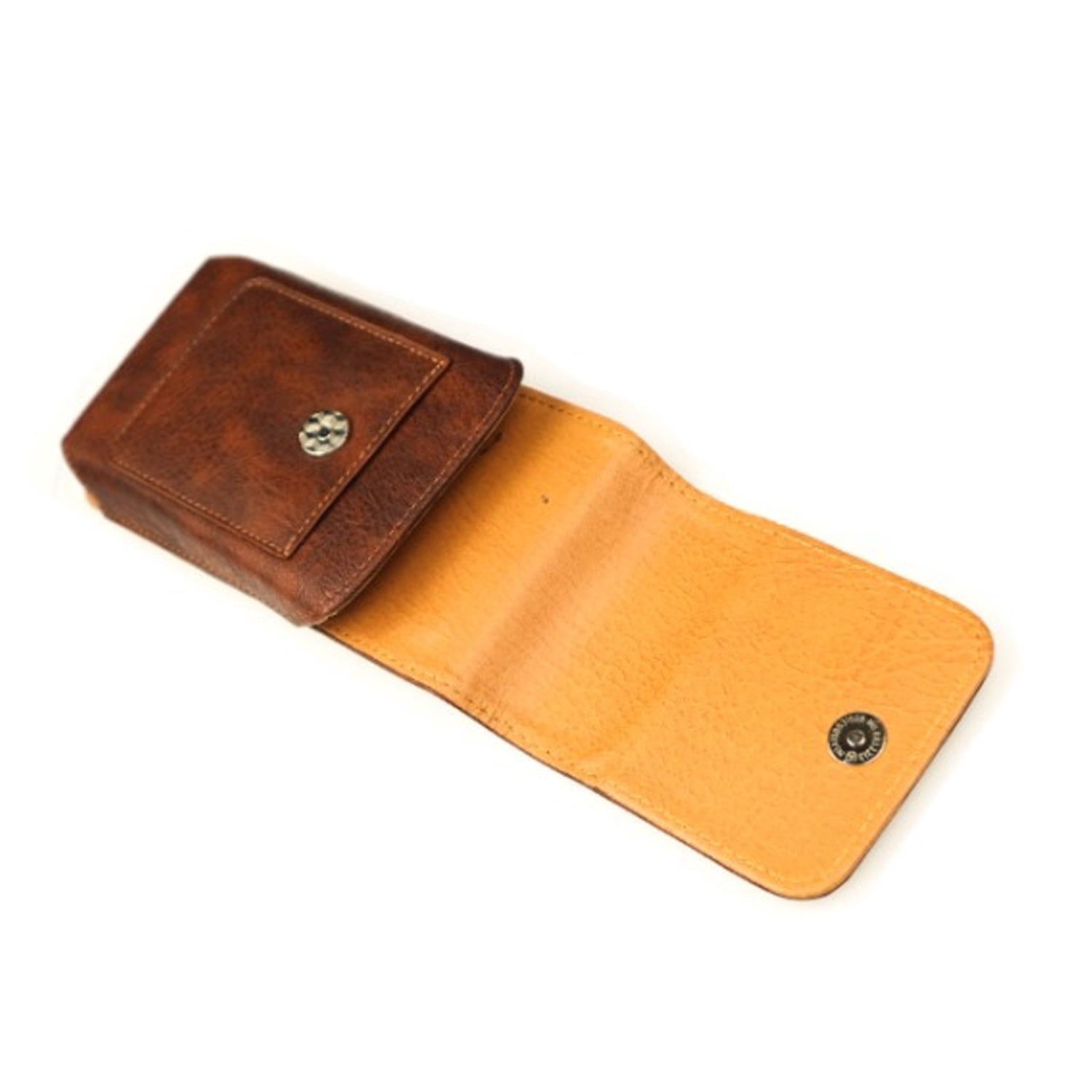 EVO 6" Soft Vertical Leather Pouch - Brown