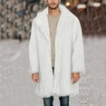 thumbnail image 2 of Mens Winter Coat Turn Down Collar Long Jackets Warm OverCoat, 2 of 4