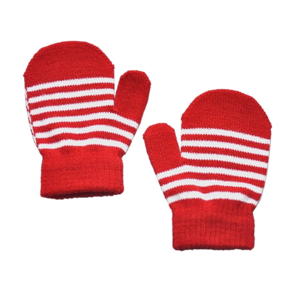 Cute Wool Mittens Knitted Glove for Boys Girls Elastic Warm Full Finger Mittens 13cm Length Riding Gloves