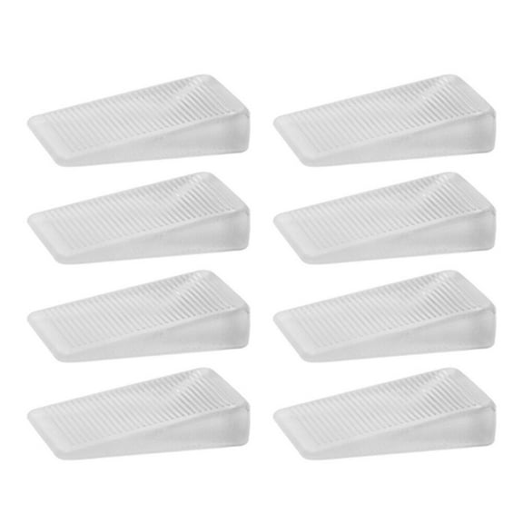 STRANDCHIC White PVC Furniture Leveling Shims 8 Pieces Stabilizing Wedges for Household Furniture Support and Balance