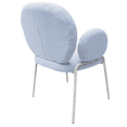 thumbnail image 4 of Leisuremod Celestial Series Boucle Dining Arm Chair, White Frame with Blue Fabric, 4 of 5