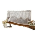 thumbnail image 6 of Sunyuer Rustic Boho Curtain Valance for Kitchen Window Farmhouse Handmade Crochet Curtain Tiers for Coffee Decor Room Divider Rod Pocket Hollow Short Lace Curtains for Bathroom Closet 1 Panel, 6 of 9