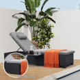 thumbnail image 5 of EastVita Elegant Wicker Sun Lounger Outdoor Chaise Lounge Set of 2 Pieces with Adjustable Backrests For Sunbathing Gray, 5 of 8