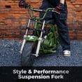 thumbnail image 3 of Mini Bike Front Suspension Fork, Dual Shock Suspension Fork Compatible with FRP GMB100 Coleman CT100U BT200X CC100X Mini Bikes, Disc Brake Mount - Silver, 3 of 8