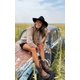 thumbnail image 2 of Sombrero vaquero Eohak con tachuelas y ala ancha para mujer, color negro, 2 of 9