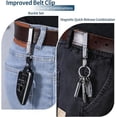 thumbnail image 3 of Titanium Alloy Magnetic Keychain - Anti-Lost Quick-Release Key Ring, Belt Clip for Keys, Security Metal Keychain Holder, 3 of 10