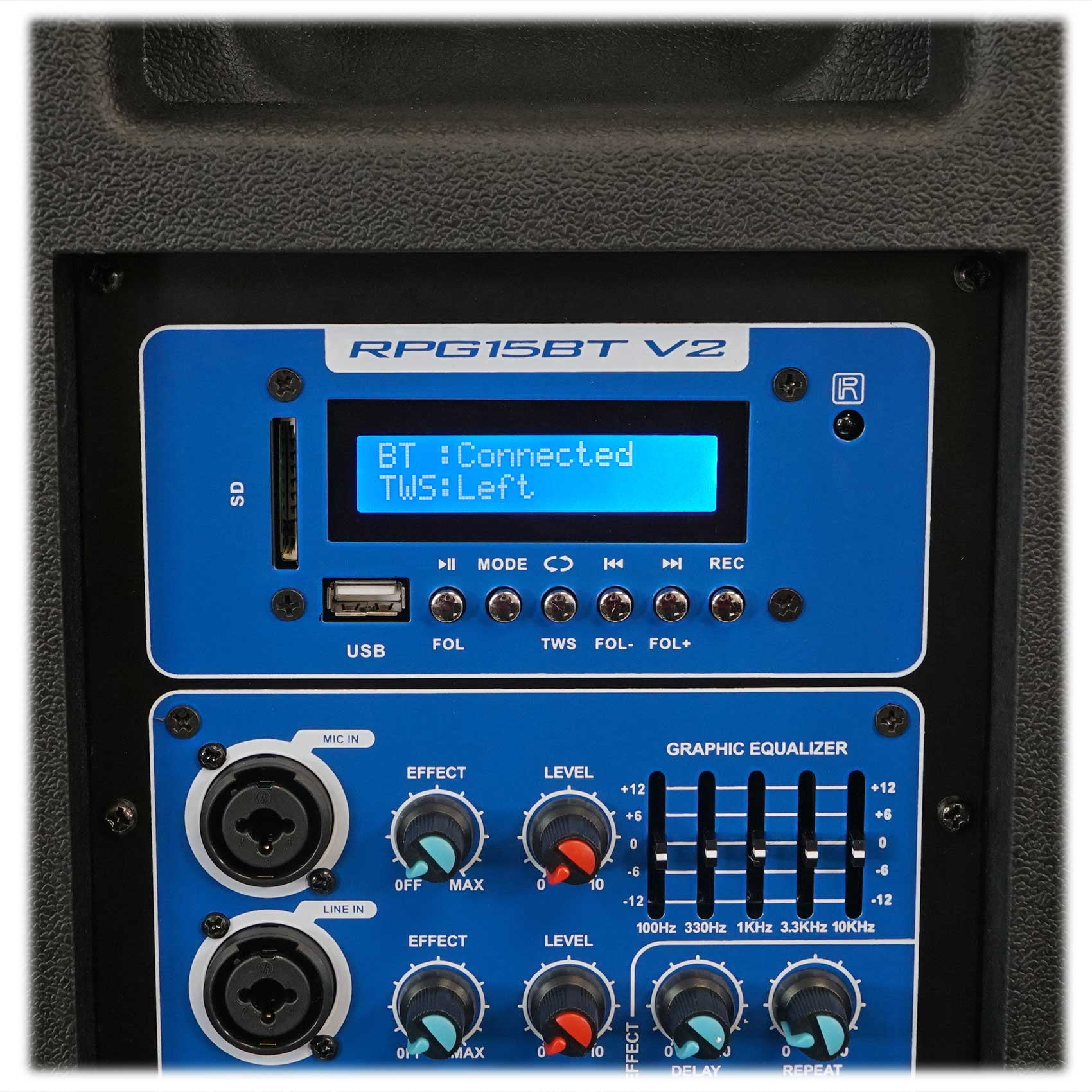 (2) Rockville RPG15BT 15" 1000w Powered DJ PA Speakers BlueTooth, Wireless Link