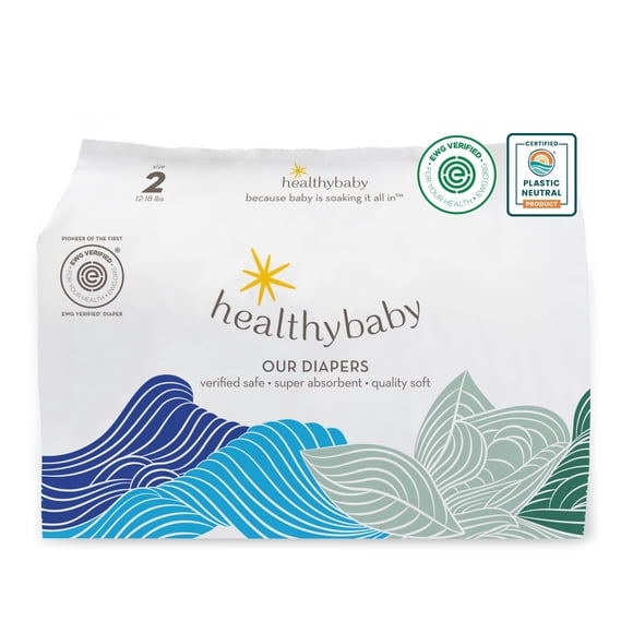 Pañales Healthybaby Talla 2 de algodón orgánico de origen vegetal, 42 unidades