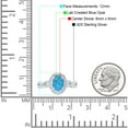 thumbnail image 4 of Halo Oval Infinity Shank Ring Lab Created Blue Opal 925 Sterling Silver Size 10, 4 of 6