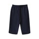 thumbnail image 4 of Pantalones cortos de lino para mujer SCZ casuales de talle alto con cordón y bolsillos azul XL, 4 of 7