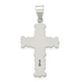 thumbnail image 3 of Auriga Fine Jewelry 925 Sterling Silver Antiqued Solid Textured Cross Pendant for Women(L- 37mm, W- 19.5mm), 3 of 6
