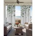 thumbnail image 3 of Sage Green Leaves Blackout Curtains for Bedroom - 84 Inch Long Light Blocking 2 Panels Set, Summer Botanical Thermal Insulated Living Room Drapes Grommet Window Curtains 52"x84", 3 of 8