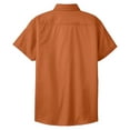 thumbnail image 6 of Yellow Rooster Womens Short Sleeve Easy Care Shirt Texas Orange/Light Stone 4XL, 6 of 6