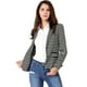 thumbnail image 4 of INSPIRE CHIC Blazer a rayas con cierre de botón y bolsillo con solapa con muesca para mujer Negro XL, 4 of 6