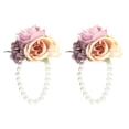 thumbnail image 2 of Flor de Muñeca de Perlas de Imitación, Pulsera de Boda, Flor de Arte de Simulación, Flor de Muñeca de Banda de Simulación para Boda, Baile, Celebacia de Rugreso a Casa,, 2 of 7