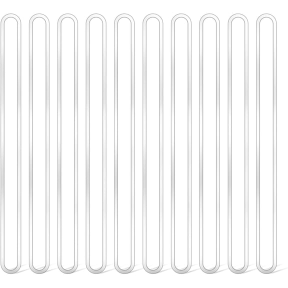 GASTROPOD 10Pcs Luggage Tag Straps Only,Plastic Clear Luggage Tags Bag Tag Loops 5.9In for Name Tags Id Cards Badge Holders Suitcase Label Fastener Luggage Tag Strap