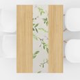 thumbnail image 3 of Remain Unique Linen Table Runner with Green Leaf Pattern 13x72 inch for Spring Summer Home Kitchen Table Decor, 3 of 5