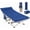 Blue Cot/Blue Pad, variant on BoldGear Folding Camping Cot Heavy Duty with Thick Mat & Carry Bag | 600D Oxford fabric, 330lb weight capacity, side storage pockets for camping office home rest