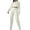 White, variant on Women Two Piece Outfits Sets Solid Color Tracksuits Half Zip Long Sleeve Top Pant Sweatsuit Cotton Sweatpants Suit (Black L)