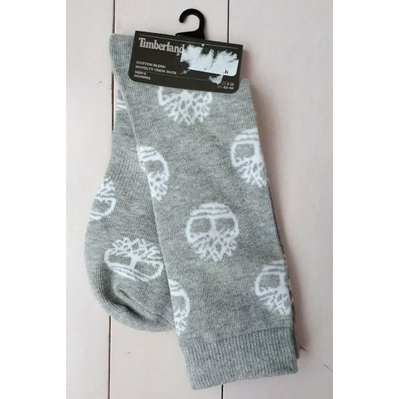 TIMBERLAND Comfort Cotton Blend Socks Grey / White Size 9-12