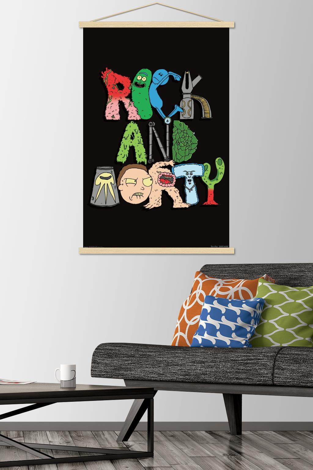 Rick And Morty - Sign Wall Poster with Wooden Magnetic Frame, 22.375" x 34"