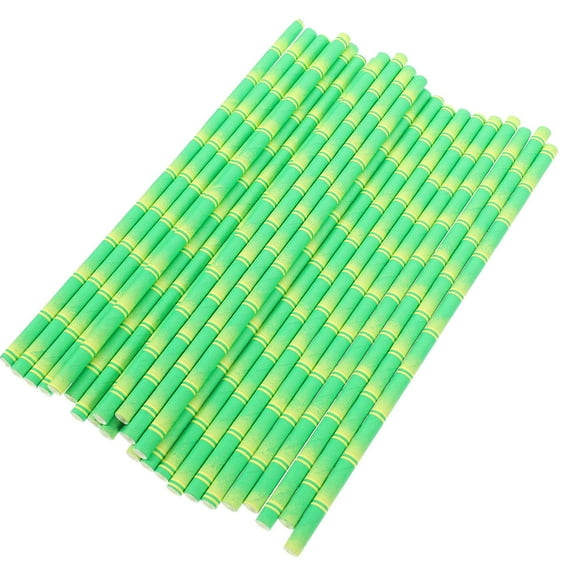 WHAMVOX Green Paper Drinking Straws for Parties and Events and Festive Atmosphere 9.5 inches