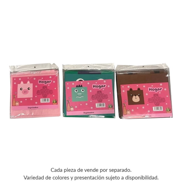 Organizador Prichos Cuadrado Diseño de Animal Multicolor 1 Pieza
