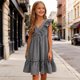 thumbnail image 5 of Vestido de Fiesta de Navidad de las Niñas Manga Corta Cuello en V Fina Correa de Hombro Vestido Superior para Niños Vestido de Navidad Niña para la Fiesta Diaria Casual, 5 of 7