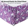 thumbnail image 4 of THD Purple Unicorn Printed Kids Bed Sheets - 4 Piece - Patterned Girls Bed Sheet Set - Wrinkle Resistant & Ultra Soft - Fits Mattresses up to 15 Inches Deep - Full, 4 of 6