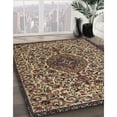 thumbnail image 3 of Ahgly Company Machine Washable Indoor Square Traditional Bakers Brown Area Rugs, 6' Square, 3 of 7
