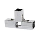 thumbnail image 3 of Conector de abrazadera para tubo cuadrado de 1" x 1" para accesorios de stand, ligero y resistente. Forma de T plateada., 3 of 9