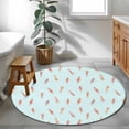 thumbnail image 5 of Summer Swimmers Round Rug 4ft Washable Circle Entryway Rugs Non Slip Cartoon Swimming Girls Boys Sports Area Rug Indoor Floor Carpet for Bedroom Kitchen Living Room Home Office Dining Room Nursery, 5 of 7