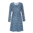 thumbnail image 3 of Neewe Fall Dresses for Women 2025 Boho Floral V Neck Long Sleeve Casual A-Line Mini Dress Sundress with Pocket, 3 of 7