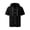 Black, variant on Men's Waffle Knit Short Sleeve Hoodie With Button Down Front And Drawstring Featuring Casual Loose Fit For Summer Streetwear Beach Vacation Black L
