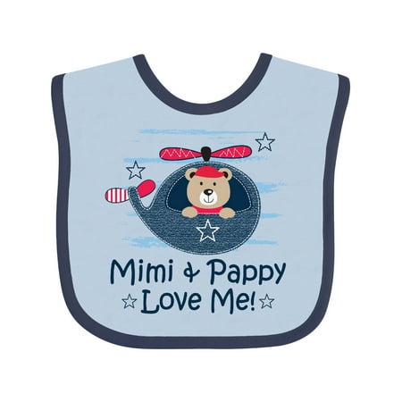 

Inktastic Mimi and Pappy Love Me Baby Boy Gift Baby Boy Bib