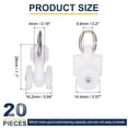 thumbnail image 2 of 20Pcs Curtain Track Rollers Curtain Rail Pulleys Runners with Dual Wheel Roller for Window Tracks Carrier(White), 2 of 7